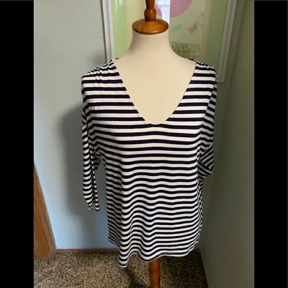 NWOT Gibson & Latimer Striped Blouse#219 - Picture 1 of 4